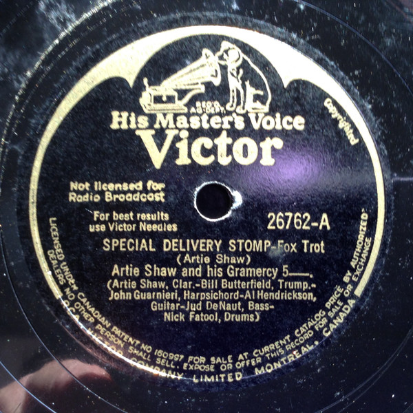 Artie Shaw And His Gramercy 5—. – Special Delivery Stomp / Keepin