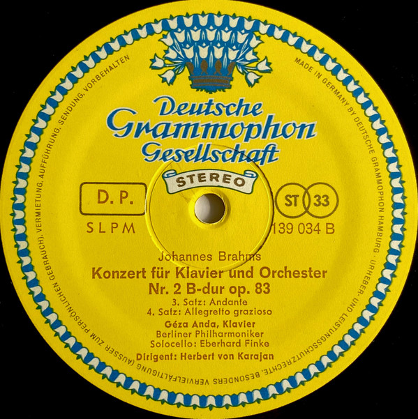 baixar álbum Brahms Géza Anda, Herbert Von Karajan, Berliner Philharmoniker - Klavierkonzert Nr 2 B Dur