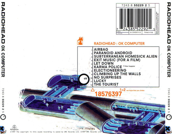 Radiohead『OK Computer』1998年 UKリプレス2LP NODATA 02 Parlophone