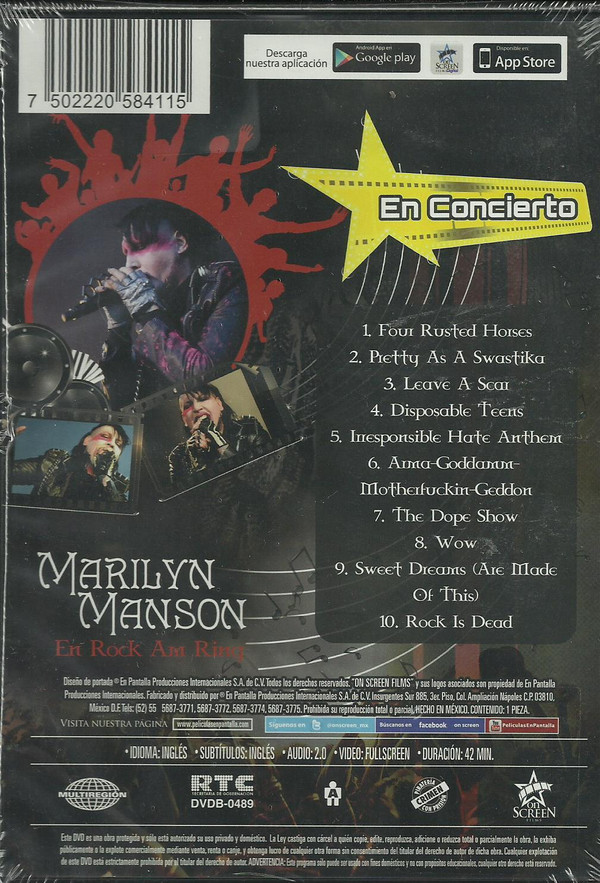 télécharger l'album Marilyn Manson - Live In Nurburbrin Rock Am Ring En Rock Am Ring