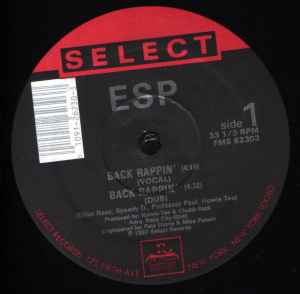 E.S.P. – Back Rappin' (1987, Vinyl) - Discogs