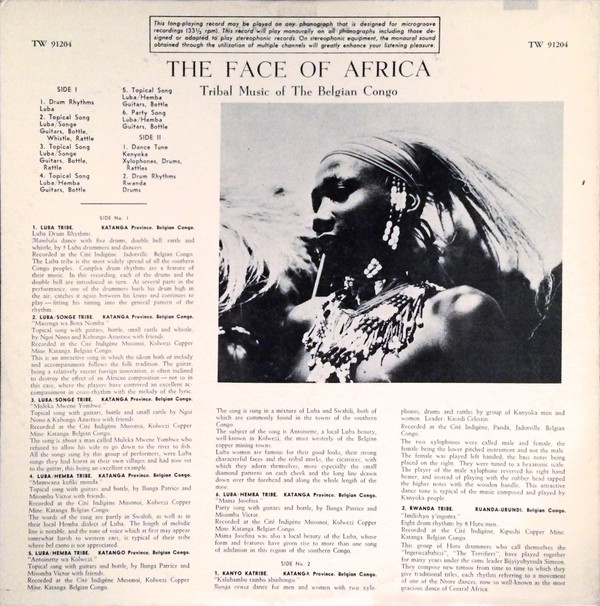 baixar álbum Various - The Face of Africa Tribal Music of the Belgian Congo