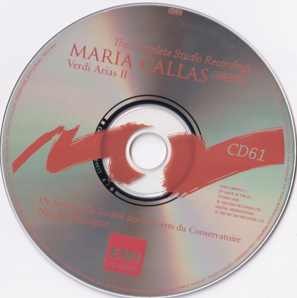 lataa albumi Verdi Maria Callas, Orchestre De La Société Des Concerts Du Conservatoire, Nicola Rescigno - Verdi Arias II The Complete Studio Recordings 1949 1969
