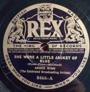 Anona Winn - She Wore A Little Jacket Of Blue / Gertie, The Girl With The Gong album cover