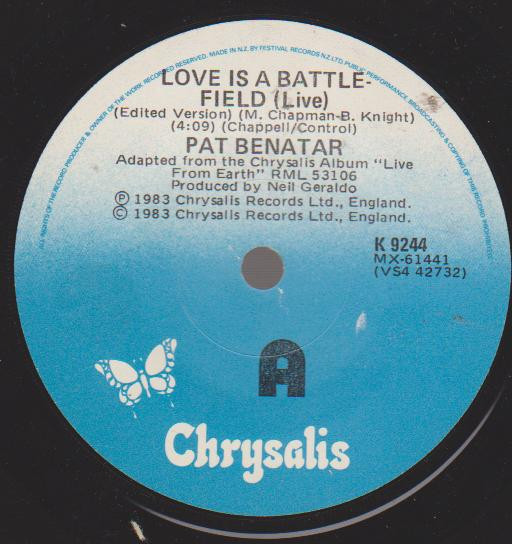 télécharger l'album Pat Benatar - Love Is A Battlefield Live Edited Version