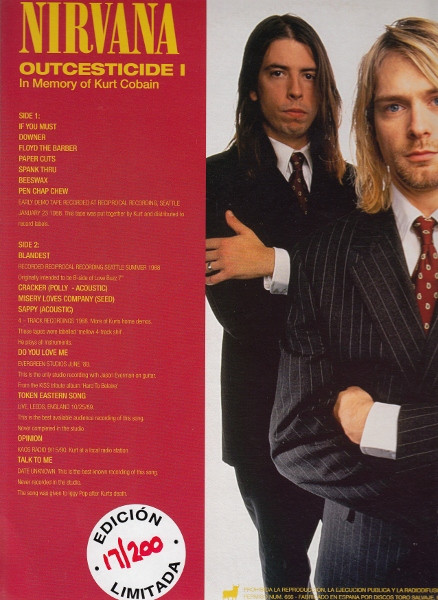 télécharger l'album Nirvana - Outcesticide I In Memory Of Kurt Cobain
