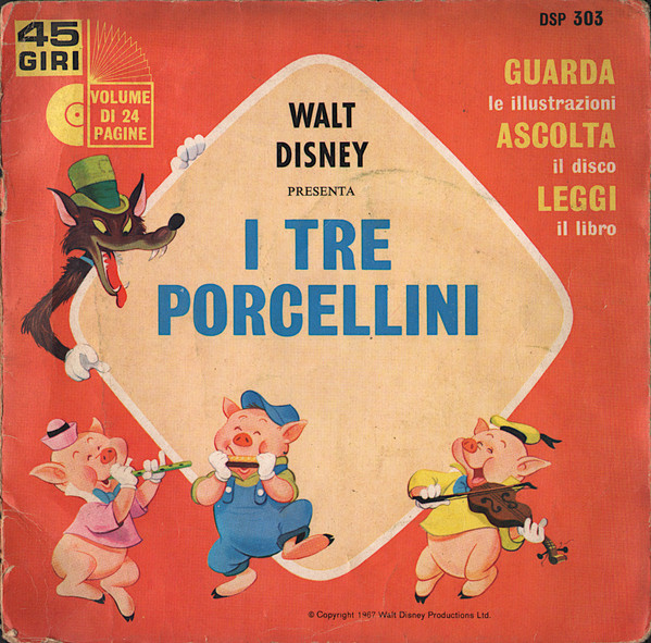 Angela Cicorella – Walt Disney Presenta I Tre Porcellini (1969, Black  Labels, Vinyl) - Discogs