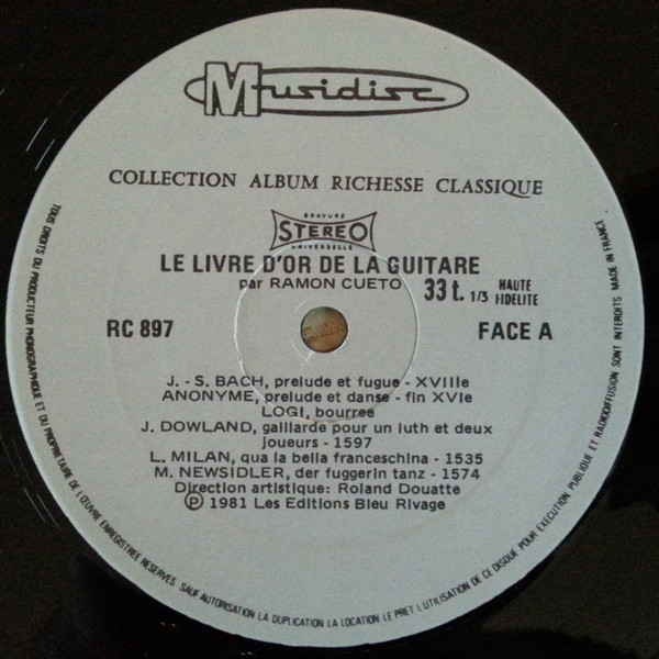 Ramon Cueto , Roland Douatte - Le Livre D'Or De La Guitare | Accord (RC 897) - 3