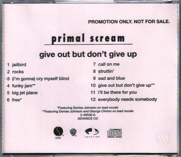 Primal Scream – Give Out But Don't Give Up (1994, Vinyl) - Discogs