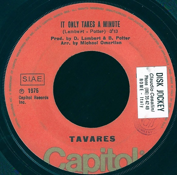 Tavares - It Only Takes A Minute | Releases | Discogs