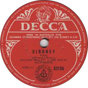 Roland Peachy And His Royal Hawaiians - Siboney / Blue Tahitian Moon album cover