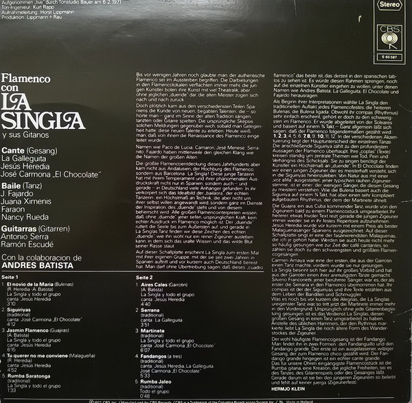 last ned album La Singla Y Sus Gitanos - Flamenco