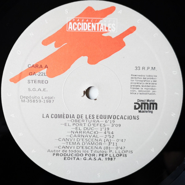 baixar álbum Pep Llopis - La Comèdia De Les Equivocacions Banda Sonora De LEspectacle