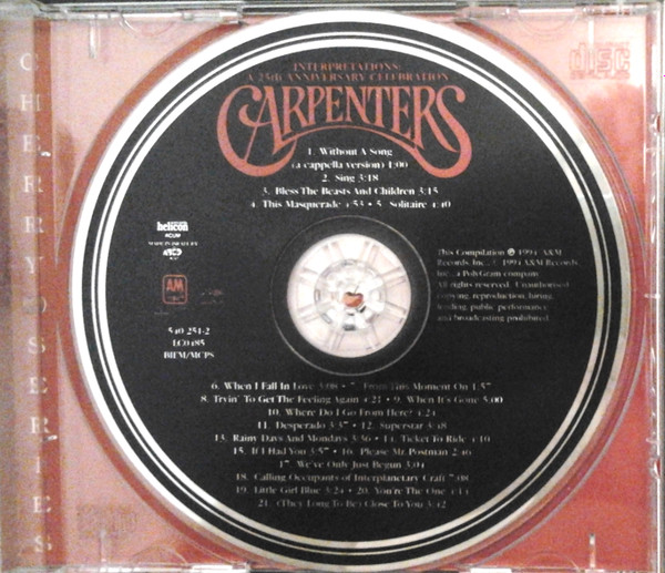 Carpenters – Interpretations: A 25th Anniversary Collection (CD) - Discogs