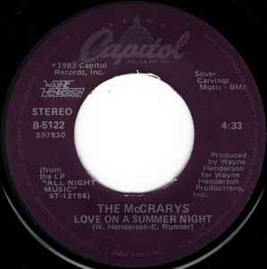 The McCrarys - Love On A Summer Night album cover