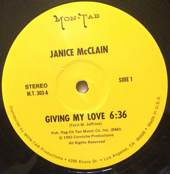 Janice McClain – Giving My Love (2013, Blue, Vinyl) - Discogs