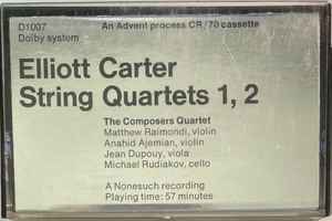 The Composers Quartet - Elliott Carter, String Quartets 1, 2 album cover
