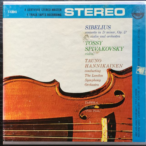 Sibelius - Tossy Spivakovsky, Tauno Hannikainen, The London 
