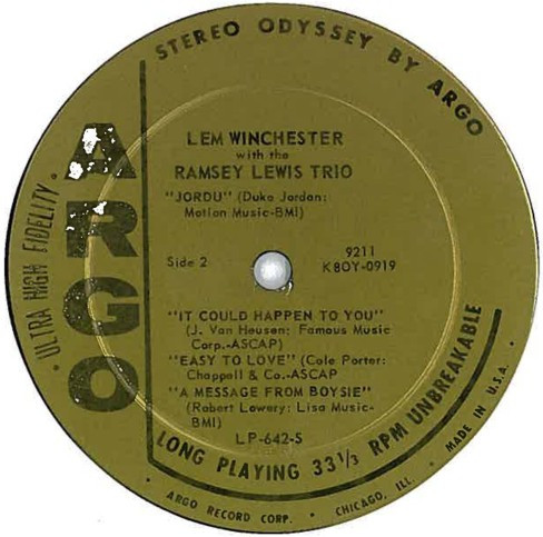 Lem Winchester And The Ramsey Lewis Trio – Perform A Tribute To 