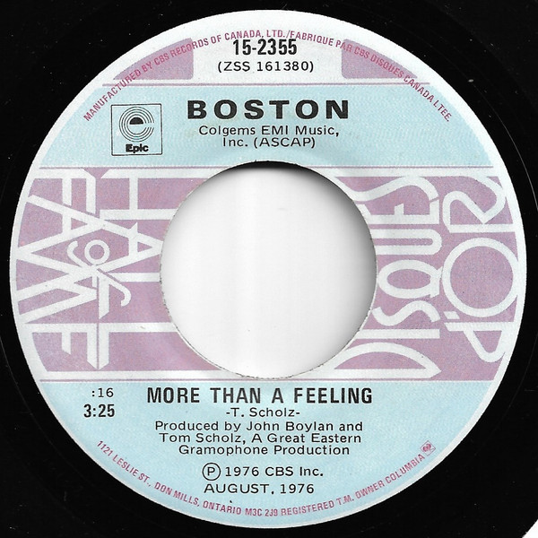 Boston – More Than A Feeling / Long Time (Vinyl) - Discogs