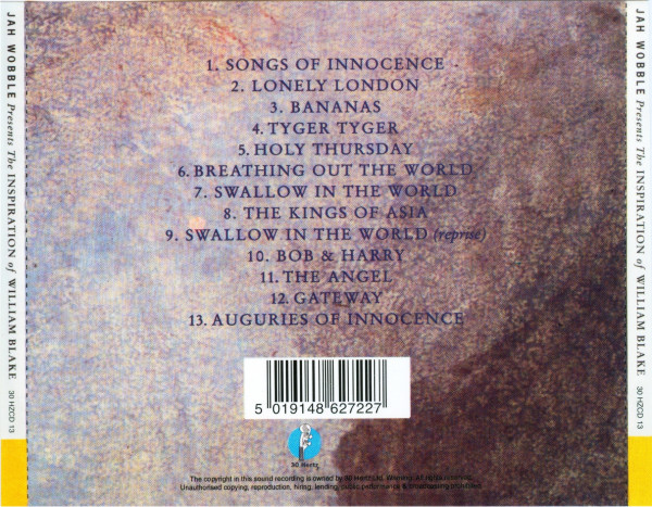 Jah Wobble - The Inspiration Of William Blake 国内盤 [帯付] CD Polydor POCP-9547 ジャー・ウォブル 1998年 Public Image Ltd (PiL)