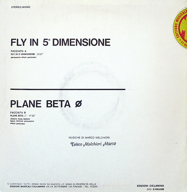 descargar álbum Marco Melchiori - Fly In 5 Dimensione Plane Beta Ø