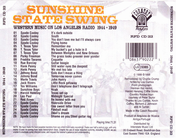 last ned album Various - Sunshine State Swing 1944 1949