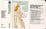 Cover of September Song And Other American Theatre Songs Of Kurt Weill, , Cassette