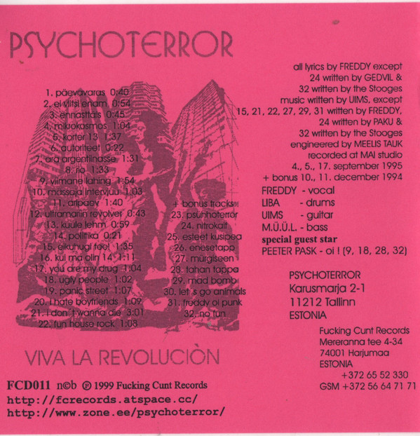 descargar álbum Psychoterror - Viva La Revolución