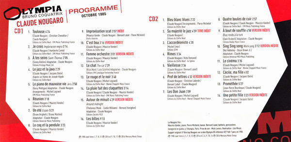 last ned album Claude Nougaro - Octobre 1985 Concert Intégral