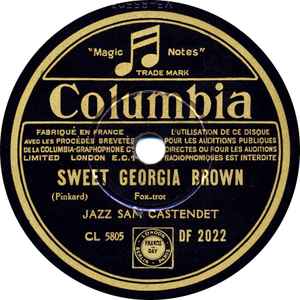 Pochette de l'album Jazz Sam Castendet - Sweet Georgia Brown / Bossu Doudou
