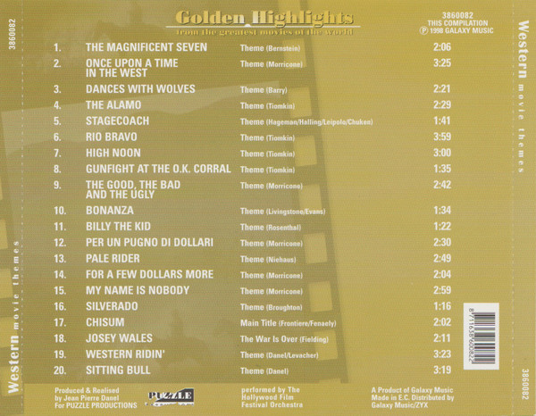 télécharger l'album The Hollywood Film Festival Orchestra - Golden Highlights From The Greatest Movies Of The World Western Movie Themes