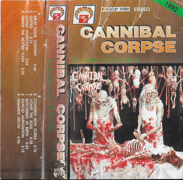 Cannibal Corpse – Butchered At Birth (1992, Cassette) - Discogs