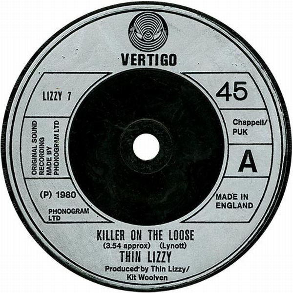 Thin Lizzy – Killer On The Loose (1980, Picture Sleeve, Vinyl