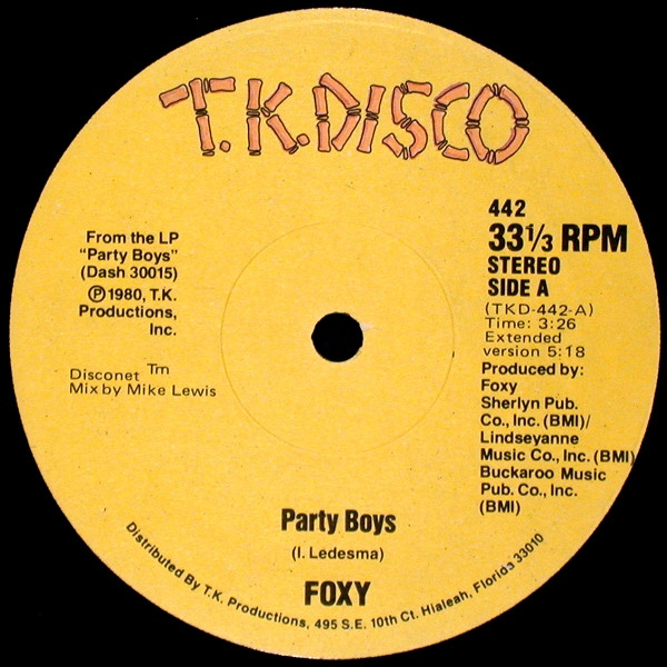 Foxy – Party Boys (1980, Vinyl) - Discogs