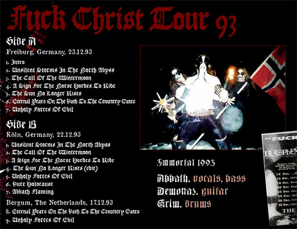 last ned album Immortal - Fuck Christ Tour 93