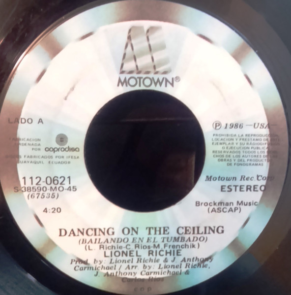 Lionel Richie Vinyl Dancing on the Ceiling / LP Record Motown 1986