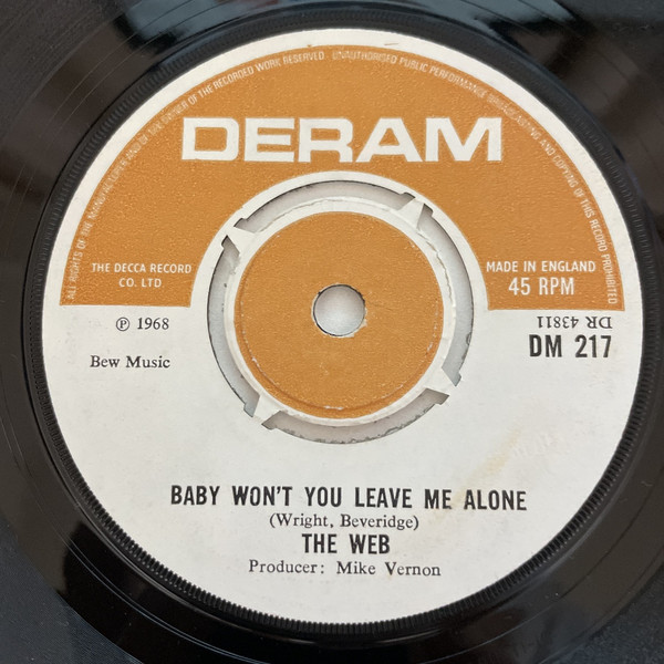 The Web – Baby Won't You Leave Me Alone (1969, Vinyl) - Discogs