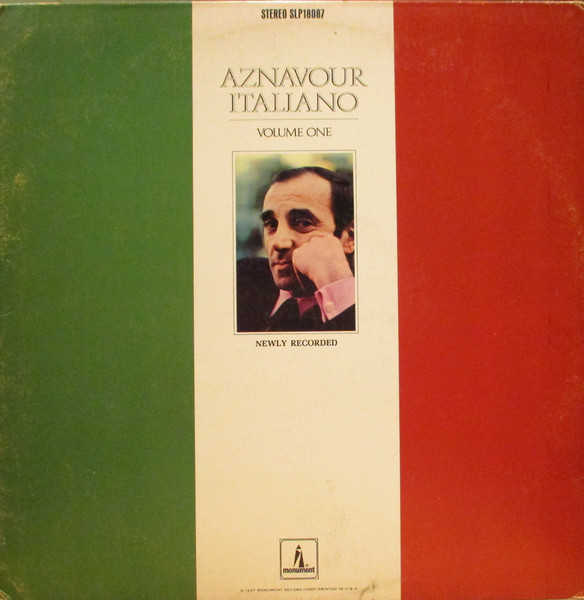 Aznavour – Aznavour Italiano Volume 1 (1967, Vinyl) - Discogs