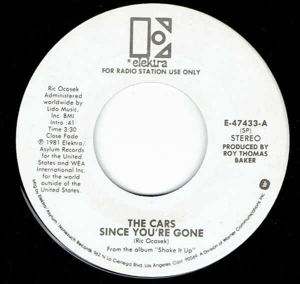 The Cars – Since You're Gone (1982, Vinyl) - Discogs