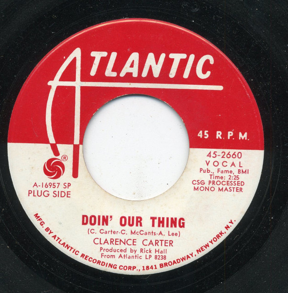 Clarence Carter – Doin' Our Thing / I Smell A Rat (1969, PL