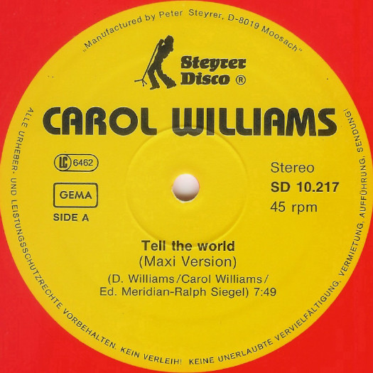 télécharger l'album Carol Williams - Tell The World
