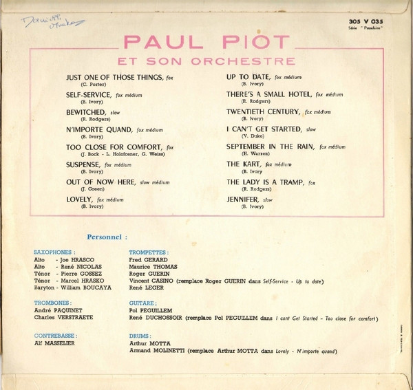 Album herunterladen Paul Piot Et Son Orchestre - Paul Piot Et Son Orchestre