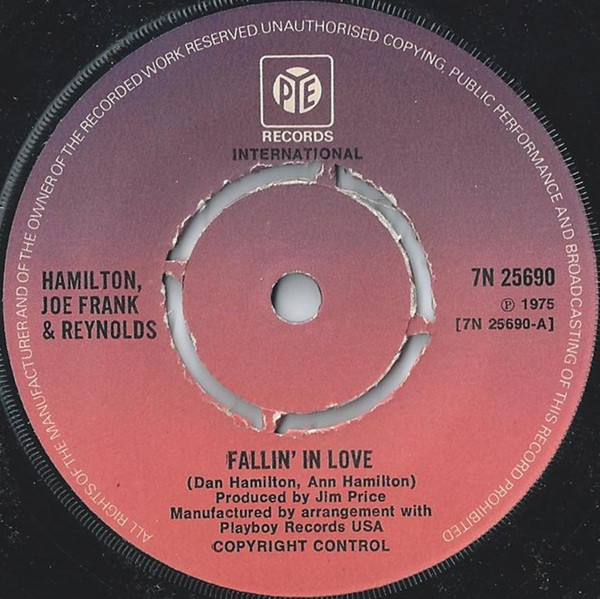 Hamilton, Joe Frank And Reynolds – Fallin' In Love (1975, Vinyl