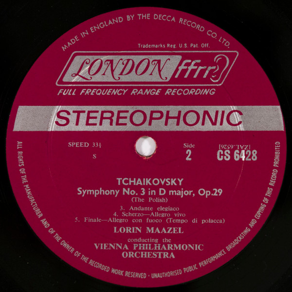 Album herunterladen Tchaikovsky, Lorin Maazel, Vienna Philharmonic - Third Symphony Polish