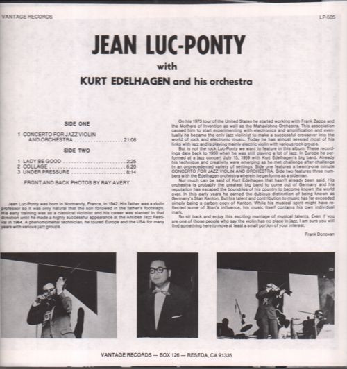 Album herunterladen Jean LucPonty With Kurt Edelhagen - Untitled