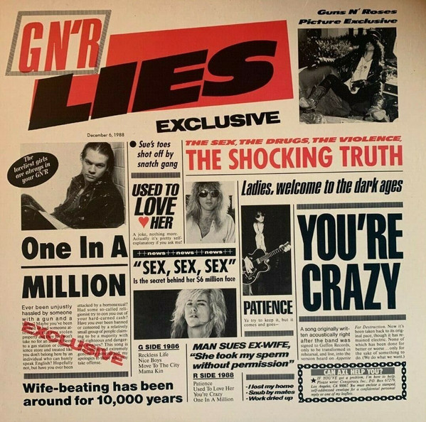 Guns N' Roses – G N' R Lies (1988, Uncensored, Vinyl) - Discogs