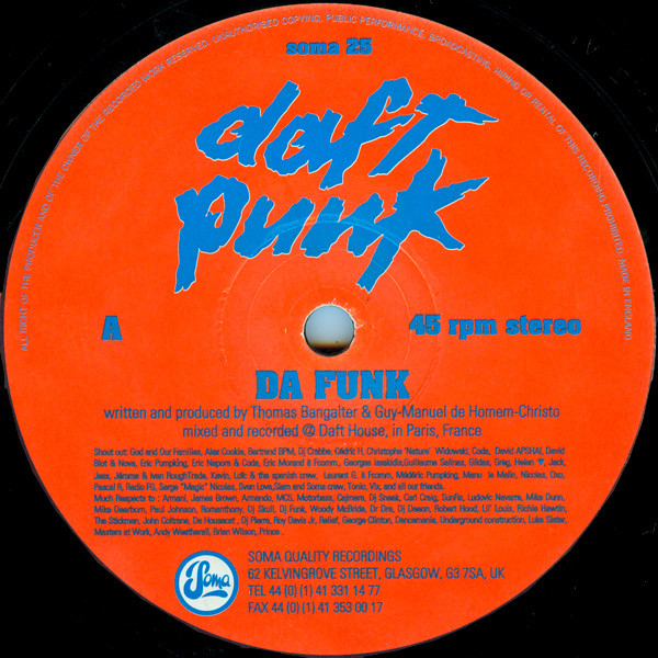 Daft Punk – Da Funk (1997, Vinyl) - Discogs