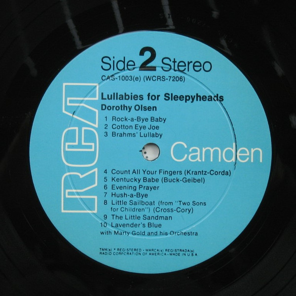 ladda ner album Dorothy Olsen With Martin Gold And His Orchestra - Lullabies For Sleepyheads