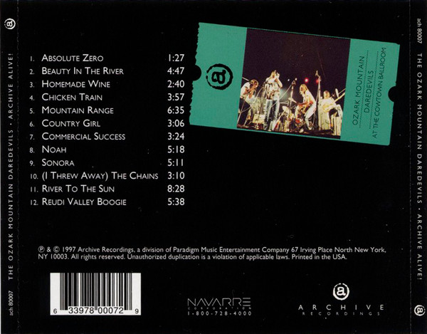 last ned album The Ozark Mountain Daredevils - Archive Alive Ozark Mountain Daredevils At The Cowtown Ballroom Kansas City MO